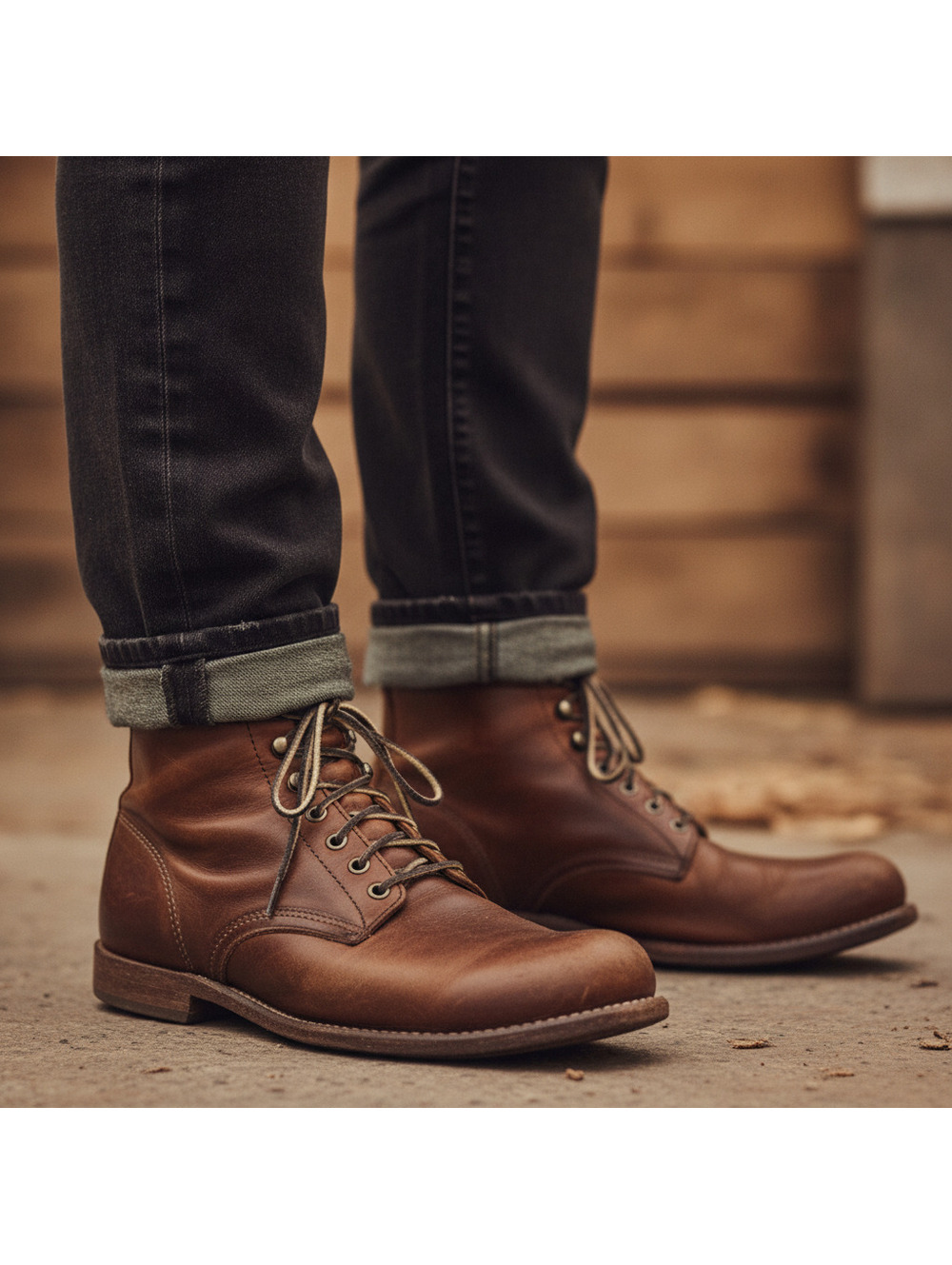Frye Tyler Mens 7.5D Dark Brown Leather Lace Up Heritage Ankle Boots Mexico